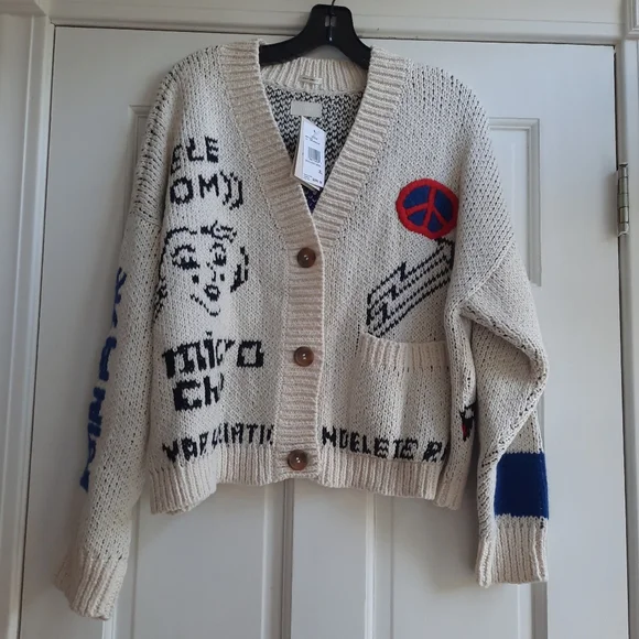 MOTHER The Patch Pocket Cardigan Sweater NWT